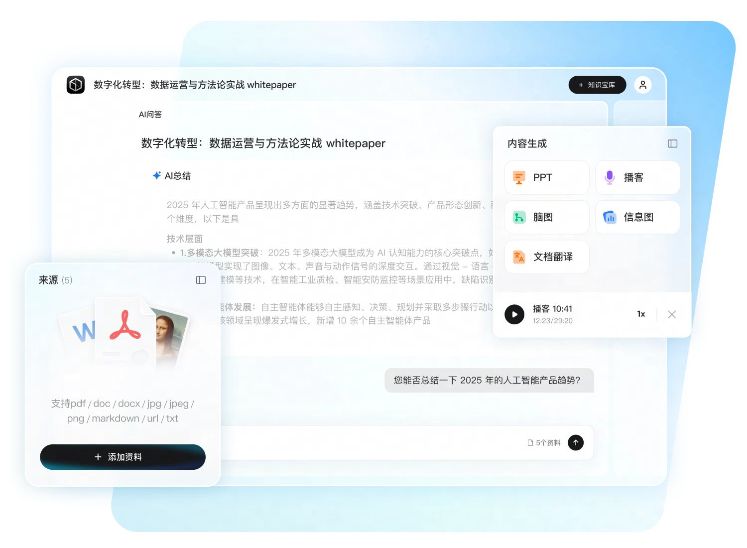 资料知识库操作界面